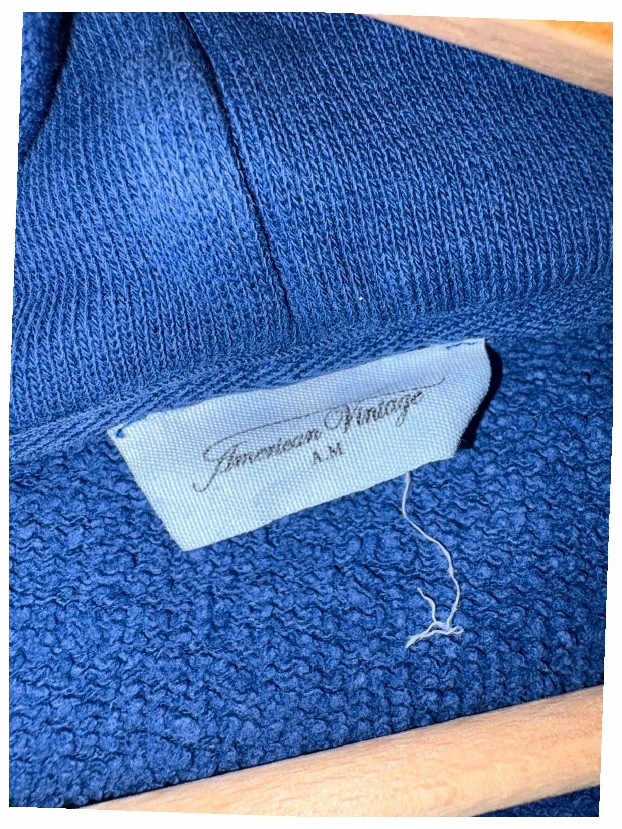 American Vintage Blue Hoodie, Size S. – photo 5